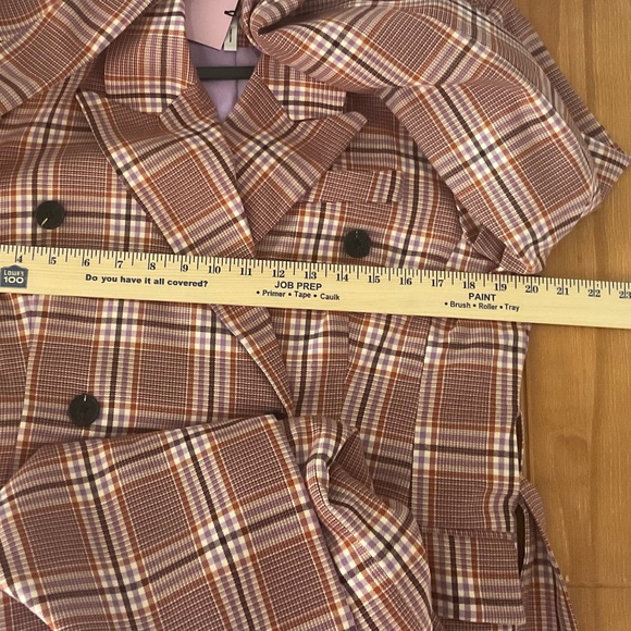 Avec Les Filles Plaid Trench Coat - NWT - Picture 10 of 16
